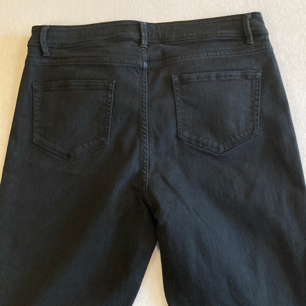 J.Jill Jeans Womens 12 (31x29) Black High-Rise Straight Leg Stretch WPT145141 - Picture 11 of 14